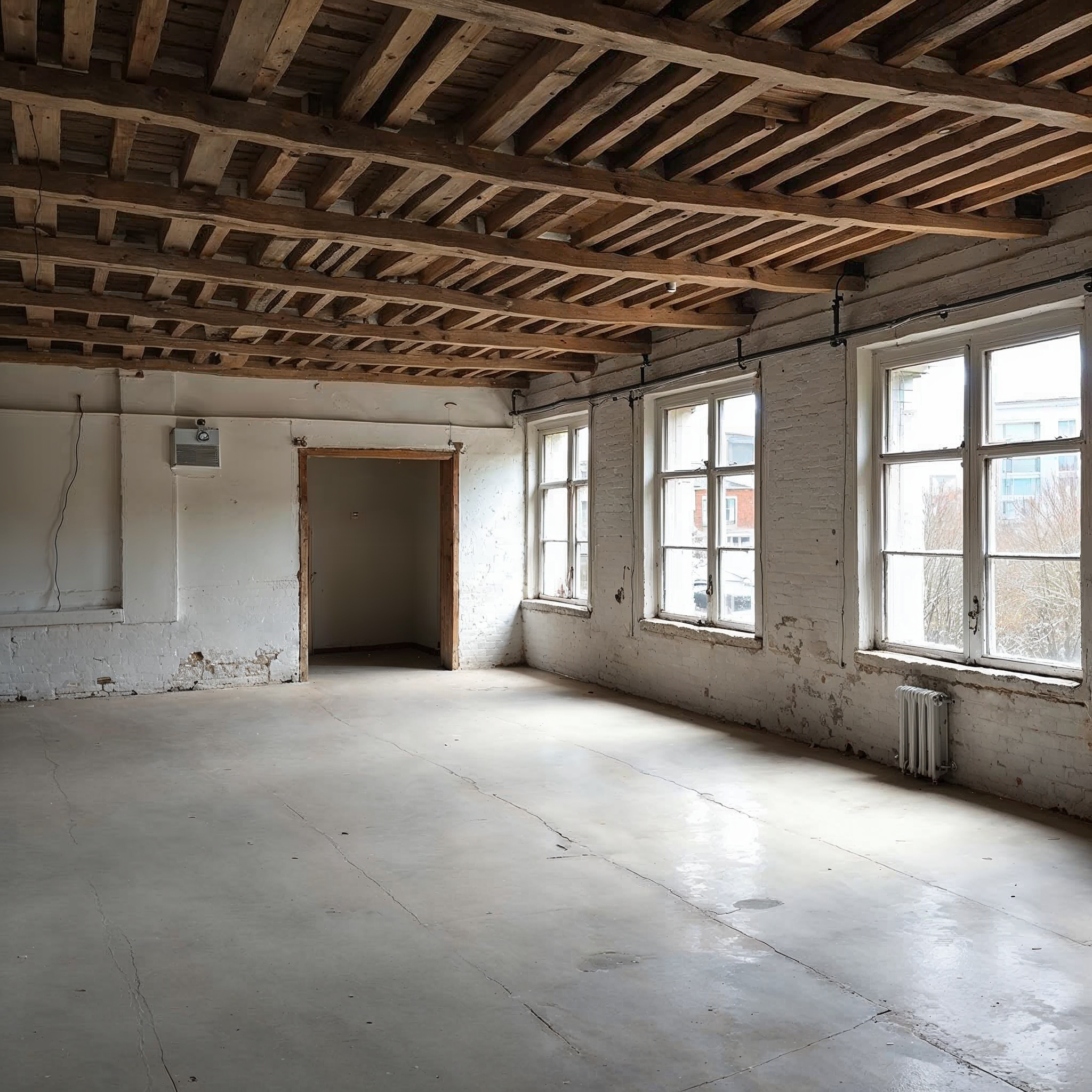 Almindeligt loft før industrial transformation