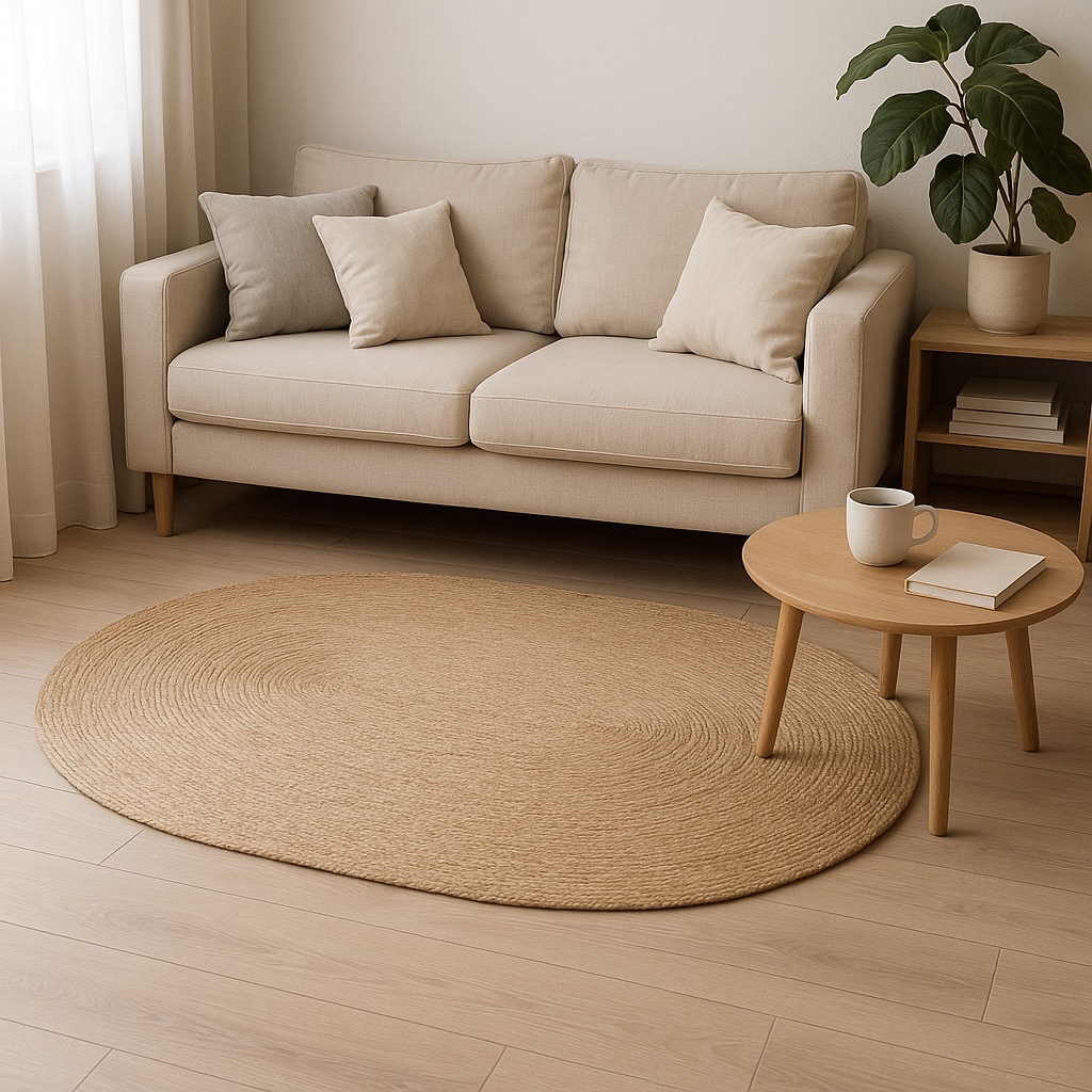 Søgræs tæppe oval 150×100 cm